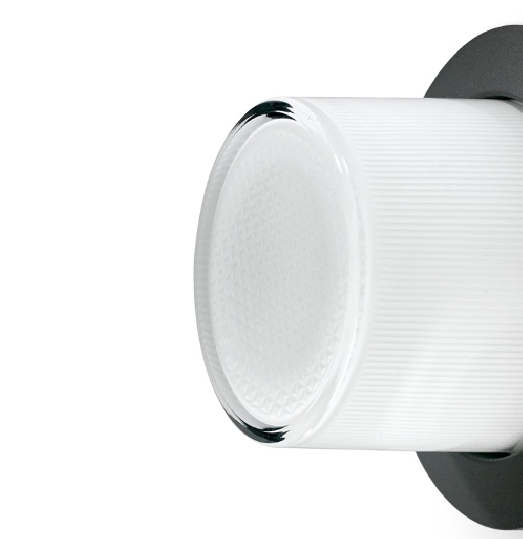 White crystal glass with pattern