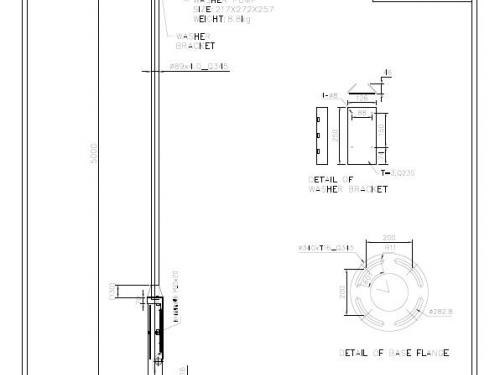 HX Pole -CCTV Hinged Columns-5M